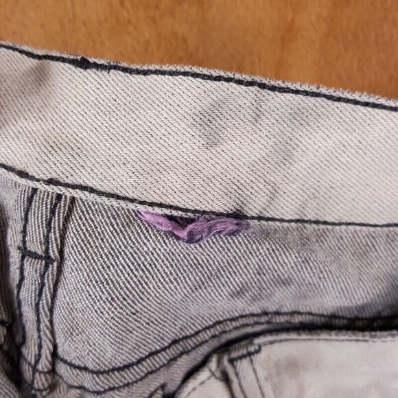 UNIF Jeans Womens Size 26 Cream Acid Wash Straight Leg Baggy - Picture 7 of 8